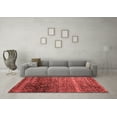 thumbnail image 3 of Ahgly Company Indoor Round Abstract Red Modern Area Rugs, 5' Round, 3 of 4