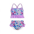 thumbnail image 3 of Godderr Toddler Girls Two Pieces Swimsuit Outfit, beach Swimwear Bikini Ruffle Bathing Set Kids Swimwear for Kids Girls 3-9Y, 3 of 6