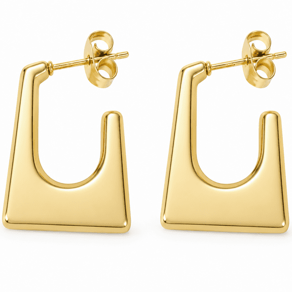 Eclipton® 14K Plated Gold Hoop Earrings for Women, Hypoallergenic Chunky Hoop Earrings Jewelry for Gifts