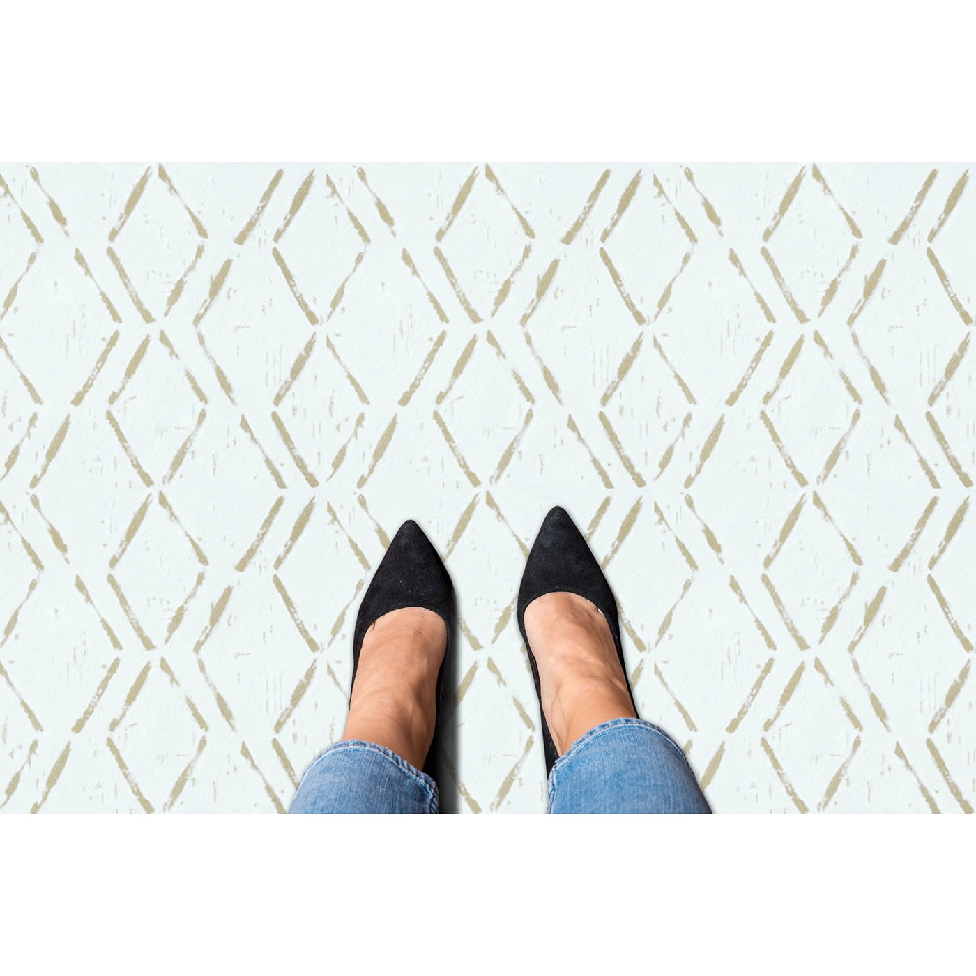 12 x 12 in. Luxury Flooring Retro Self Adhesive Peel & Stick Vinyl Floor Tiles, Diamond