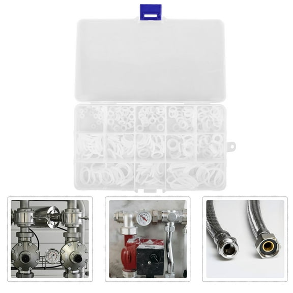 HOOWIFFY 260Pcs Rubber Faucet Washer Kit, Leakproof Seal Replacement for Home Plumbing Repair and Maintenance
