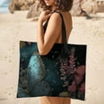thumbnail image 5 of Dark Floral Fantasy Butterfly Blooms Art Waterproof Picnic Blanket with Foldable Zipper, Suitable for Outdoor Use, Suitable for Travel, Camping, Beaches, Parks, Grasslands, Picnic Blanket Accessories, 5 of 8