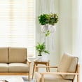 thumbnail image 2 of Sorbus Macrame Plant Hanger (8 Pack) Indoor Outdoor Hanging Plant Pots Cotton Rope, Elegant for Home, Patio, Garden (White), 2 of 7