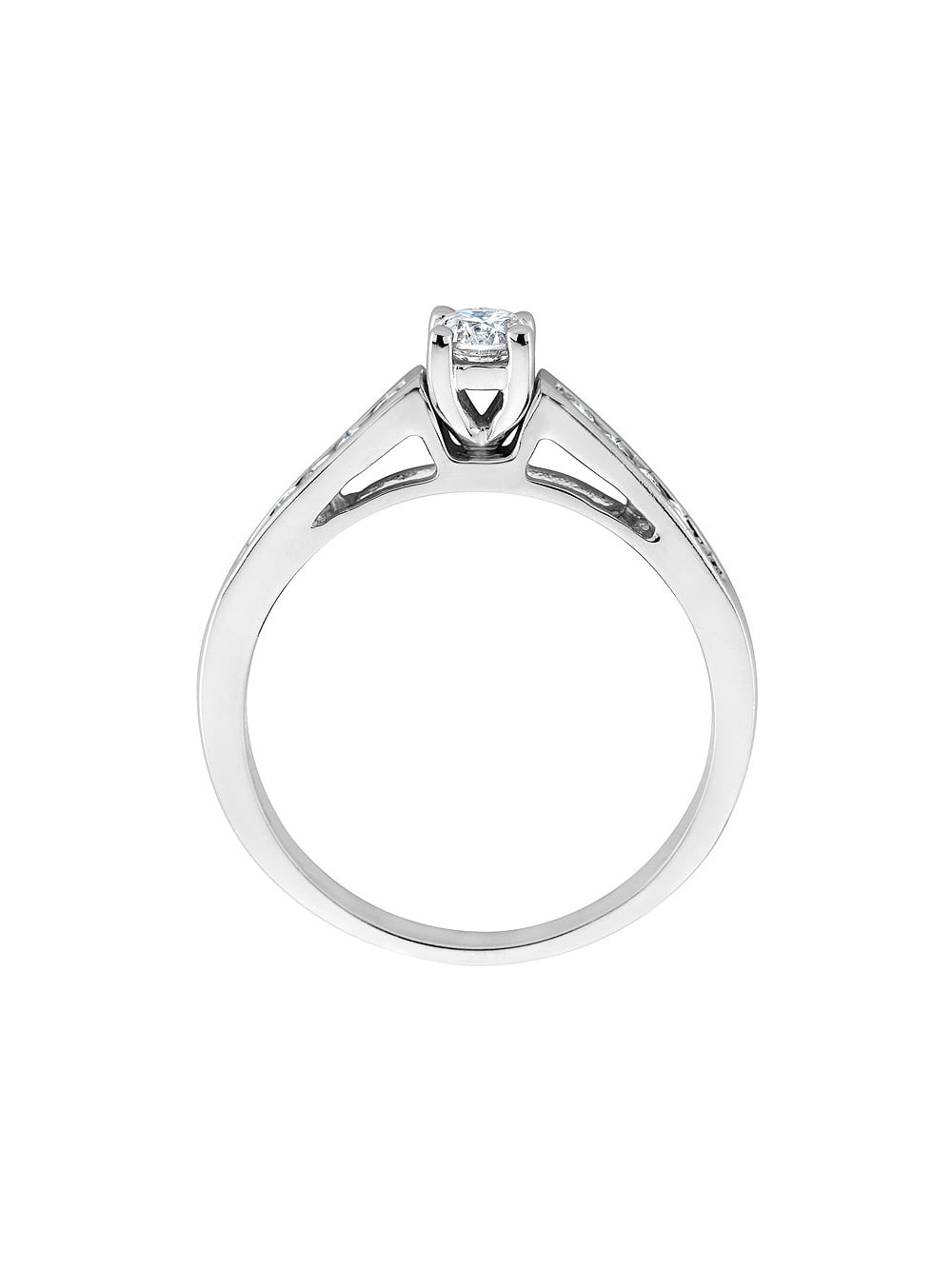 1.00 Carat (Ctw H-I-J, I2-I3) Diamond Engagement Ring and Wedding Band Set in 10K White Gold for Women