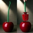 thumbnail image 2 of 1pc Red Toilet Brush Creative Lovely Cherry Shape Lavatory Toilet Brush Holder Set Toilet Holder Bathroom Accessories, 2 of 9