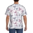 thumbnail image 3 of Vsdgher Lilies Flowers Print Men's Dry Fit Mesh Athletic Shirts Moisture Wicking Tennis T-Shirt Tops, 3 of 9