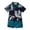 CL378 Blue, variant on Yuncity Boys Outfit Short Sleeve Lapel Graphic Print Button Tops With Solid Color Shorts 2 Pieces Set Summer Trend Breathable Outdoor Daily Wear Toddler Kids Clothes Set Size 4-5 Years Blue