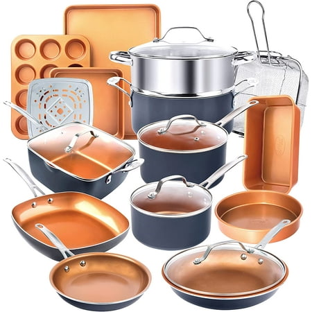 Gotham Steel 20 Piece Nonstick Pots and Pans Set including Bakeware, Nonstick Cookware Set
