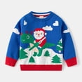 thumbnail image 2 of Little Boys Girls Kids Christmas Sweater Xmas Holiday Party Crewneck Knit Cute Pullover Tops 6 Years-7 Years, 2 of 7