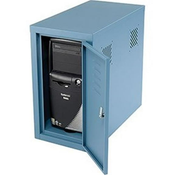 Security Computer CPU Enclosed Cabinet Side Car - Blue