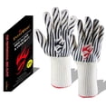 thumbnail image 3 of EvridWear Extreme Heat and Cut Resistant BBQ Gloves (Short Cuff, Zebra), 3 of 10