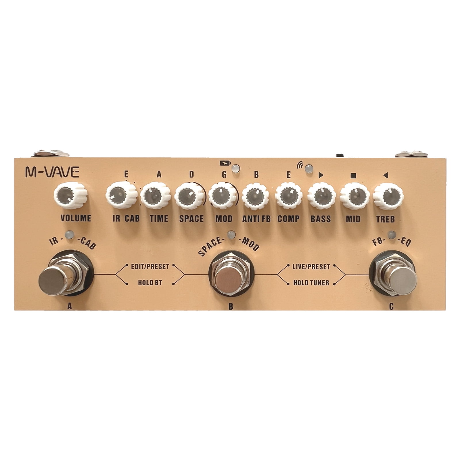 Guitar Combined Effect Pedal Combined Electric Guitar Effect Pedal, Music Playback, Phone Recording, Audio Interface, for Acoustic Guitar