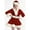 Burgundy, variant on Halco Women's Mrs. Claus Perky Pixie Velvet Dress Costume - Size Medium