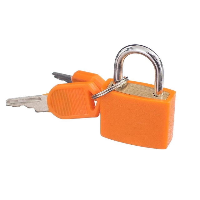 Candado Mini Locker con Dos Llaves Equipaje Maleta Bolso Cerraduras de Seguridad Nuevo naranja