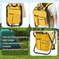 thumbnail image 4 of Tabouret Arrière Chaise Glacière Robuste Lb Charge Max Portable Tabouret Léger Dossier Pliant Tabouret Glacière de Pêche pour Camping Chasse Pêche -, 4 of 6