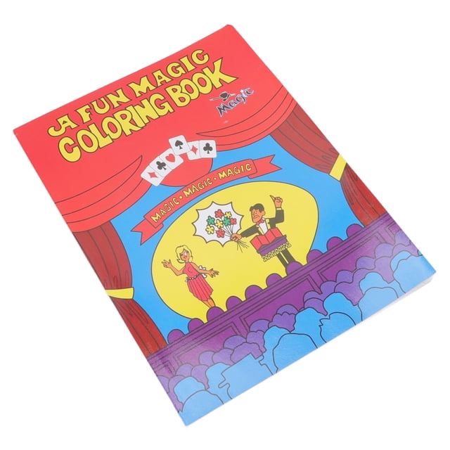 Accesorios para libros para colorear, libro para colorear, diseño de dibujos animados, accesorios para magos profesionales, libro para colorear compacto y ligero Jadeshay A