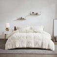 thumbnail image 3 of Intelligent Design Malea Shaggy Ensemble de Couette en Fausse Fourrure Ivoire Simple/Simple XL, 3 of 4