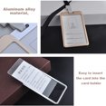 thumbnail image 4 of Vertical Style Aluminum Alloy Name Card Case Business Work Card Badge Holder with Lanyard, 4 of 7