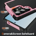 thumbnail image 7 of Allytechgroup Galaxy S25 Ultra Case with Screen Protector, Military Grade Shockproof Anti-Scratch Bumper Rugged TPU PC Hard Shell Corner Protective Phone Case for Samsung Galaxy S25 Ultra, Pink, 7 of 7