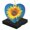 AX0254, variant on Funny Christmas Ornament,Vector Art Of Colorful Butterfly On Dark Background,Xmas Heart-Shaped Ceramic Pendant
