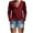 Wine, variant on vigerkar Women's Waffle Knit Tunic Tops Loose Long Sleeve Button Up V Neck Henley Shirts (Wine, S)