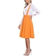 thumbnail image 4 of FALDA SUSPENDIDA CUTE PARA MUJERES, CORSÉ DE CINTURA ALTA, FALDA CORTA EN MINI SKIRT, COLOR NARANJA CLARO, 4 of 5