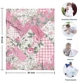 thumbnail image 4 of Pioneer Flower Floral Print Pattern Blanket,Comfortable Soft Lamb Wool Throw Blanket,All Season,Warm Lightweight Blankets for Sofa Bed Couch Living Room Chair,30"x40", 4 of 4