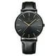 thumbnail image 2 of Reloj de cuarzo para hombre, relojes para hombre, reloj fino de moda para hombre, correa de cuero fina, reloj de cuarzo de acero inoxidable A, 2 of 3
