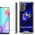 thumbnail image 1 of Shockproof Bumper Phone Case for Samsung Galaxy A52 5G, with Tempered Glass Screen Protector, by OneToughShield ® - Zodiac / Sagittarius, 1 of 3