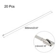 thumbnail image 2 of 0.18" x 23.6" Stainless Steel Exhaust Wrap Multi-Purpose Locking Cable Metal Zip Ties 20 pcs, 2 of 5