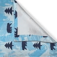 thumbnail image 3 of Ambesonne Alaska Kitchen Curtains, Bears and Fir Trees, 55"x45", Indigo Sky Blue, 3 of 3