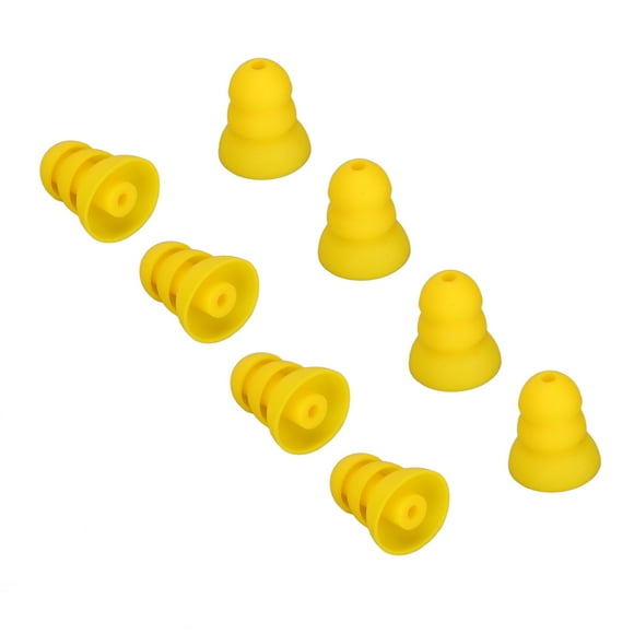 8 Pcs Embouts d'Aide Auditive 3 Couches en Silicone Souple de Rechange BTE ITE Poche Embouts d'Aide Auditive Bouchons d'Oreilles Dômes, Conception à Trois Couches pour Aides Auditives avec Trous de Guidage Sonore Autour de 2-3,5 mm