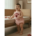 thumbnail image 4 of BemeyourBBs Newborn Baby Girl My First Valentines Day Outfit Romper Overall Heart Embroidery Bodysuit Overalls Cute Infant Spring Summer Clothes, 4 of 9
