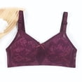 thumbnail image 2 of TSADFHJI Soutien-Gorge à Armatures pour Femmes, T-Shirt Léger Convertible avec Jarretelles, Bas Résille, Violet G, 2 of 6