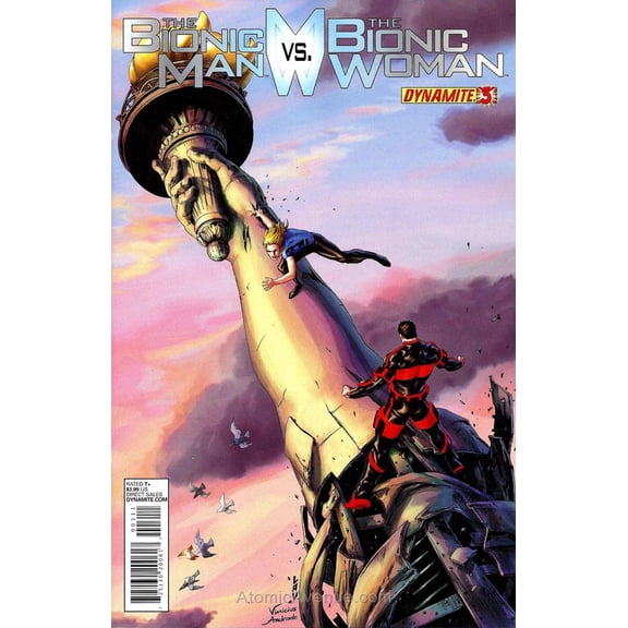 Bionic Man Vs. The Bionic Woman, The #3B VF ; Dynamite Comic Book