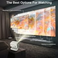 thumbnail image 5 of YIIYRY Movie Projector for Outdoor Use,300" Screen Home Theater Mini Projector with WiFi 6 Bluetooth 4K Support,Native 1080P,Smart Portable Proyector with Stand,Work with Phone/HDMI/Laptop, 5 of 10