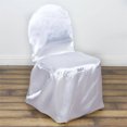 thumbnail image 1 of Efavormart 30 PCS White Shinny Satin Banquet Chair Covers Dinning Event Slipcover For Wedding Party Banquet Catering, 1 of 3