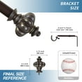 thumbnail image 3 of Urbanest Regina Adjustable Single Drapery Curtain Rod & Hardware Set, 3 of 6