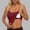 Wine, variant on HOMBOM Crop Tank Tops for Women Built in Bra Camisole Summer Yellow Scoop Neck Basic Solid Slim Ladies Tops Sleeveless