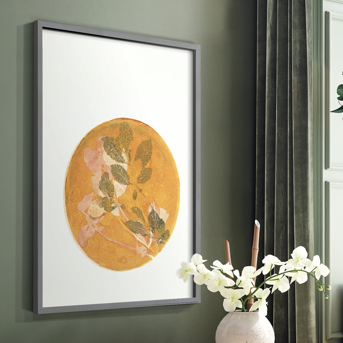 Summer Peach in Paper Solid Wood 22 x 28 Framed Print