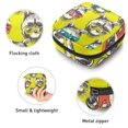 thumbnail image 3 of Sanitary Napkin Storage Bag for Girls Women, Portable First Period Pads Bag Tampons Holder Girls Travel Makeup Bag, Large Capacity Heads of Funny Raccoons in Colored Glasses, 3 of 6