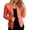 Orange, variant on Dressy Casual Blazer for Women, Stand Collar Button Decor, Slim Fit Office Work Jacket with Cuff Buttons, 1 Piece, S-XXXXXL, Plus Size Friendly