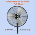 thumbnail image 3 of JVO 20 Inch Oscillating Wall Mount Fan, High Velocity Wall Fan with 5500 CFM 3 Speeds, Heavy Duty Industrial Wall Mounted Fans For Garage, Patios, Shop, Commercial, 3 of 6