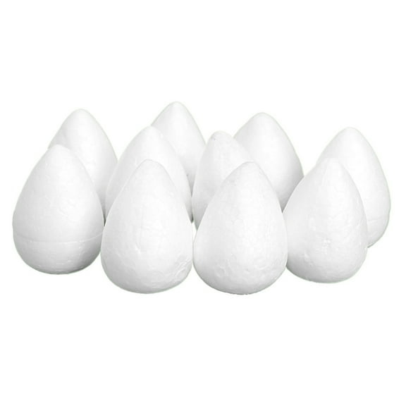 Foam Balls for Crafts,Styrofoam Balls,White Foam Balls for Artificial Flowers Polystyrene Hemispherical for Christmas Decoration and DIY Home Craft Project(4.2cm Droplet Shape *10)