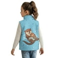 thumbnail image 3 of Pzuqiu Otter Sleeveless Vests Casual Clothes for Boys 3T Practical Stretchy Winter Lightweight Sleeveless Fleece Jacket with Pocket Wind Proof Fall Outfits Fashion Clothing, 3 of 7
