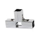 thumbnail image 5 of Conector de abrazadera para tubo cuadrado de 1" x 1" para accesorios de stand, ligero y resistente. Forma de T plateada., 5 of 9
