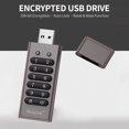 thumbnail image 2 of Romacci Clé USB 32 Go 256 Bits Cryptée Mot de Passe Sécurisé Clé USB3.0 U Disk Support Fonction Réinitialisation/verrouillage Automatique, Gris, 2 of 5