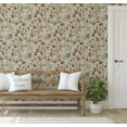 thumbnail image 3 of S4Sassy Peel & Stick Vinyl Wallpaper, Chic Vintage Floral Print Wallpaper Contact Paper Waterproof - Beige, 25"x120", Textured Finish, Wall Covering for Home Decor in Bedrooms, Renter Spaces, Cabinet, 3 of 9