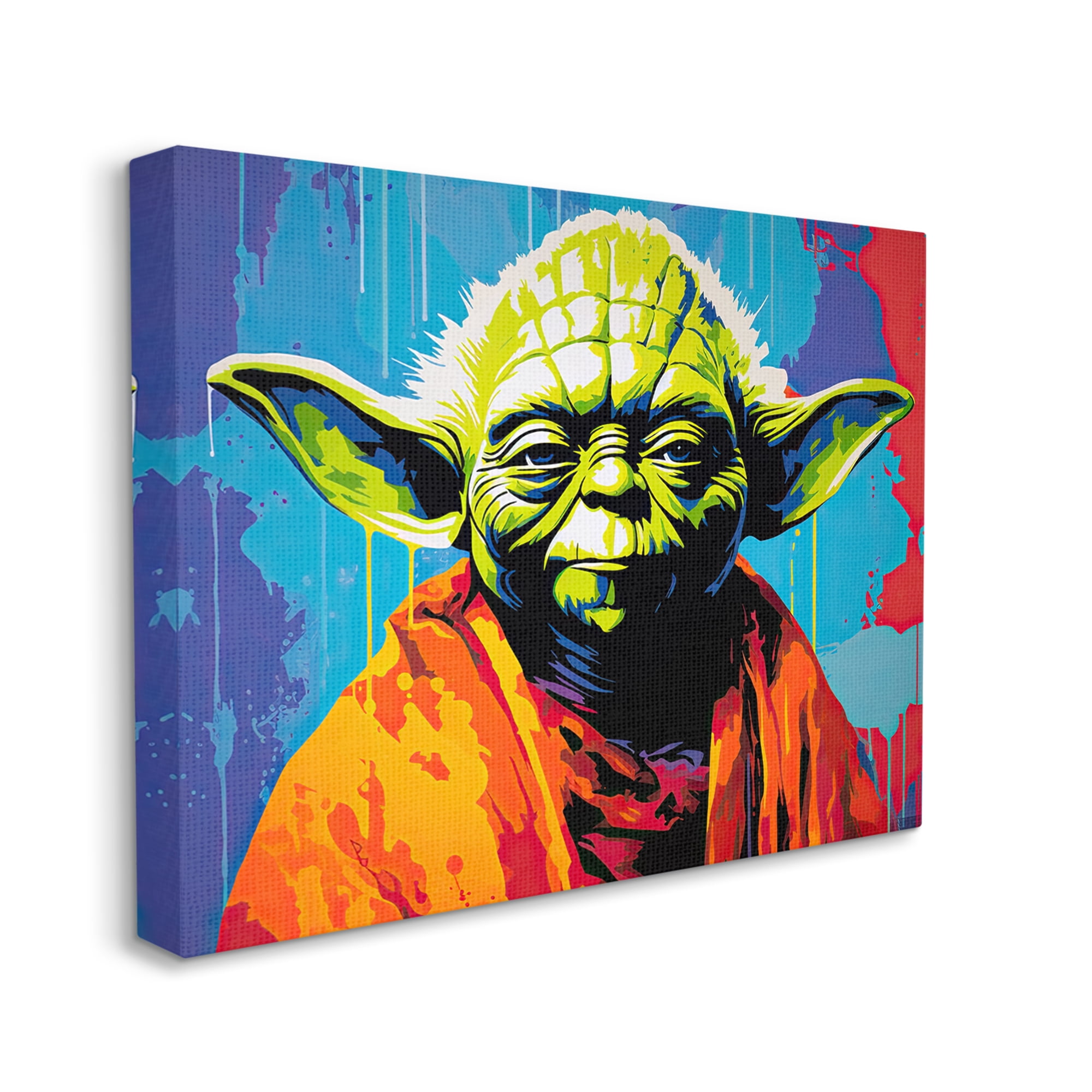 Stupell Industries Pop Style Sci-Fi Creature Fairy Tales & Fantasy Painting Gallery Wrapped Canvas Art Print Wall Art, 30 x 24