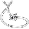 thumbnail image 1 of Letter Open Ring Adjustable Women Rings ,Adjustable Fashion Premium Letter Ring Suitable For Girlfriend And Wife Y, 1 of 3